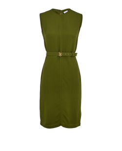 Burberry Belted Dress, Viscose, Green, UK6, 2*