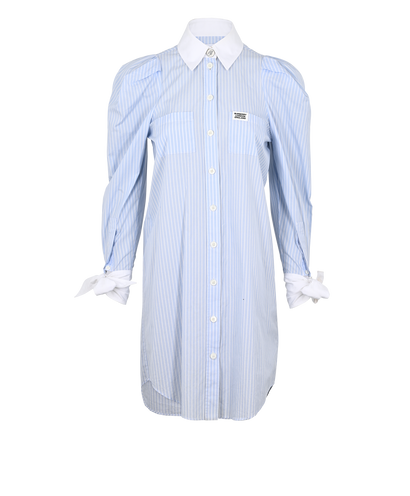 Burberry Striped Shirt Dress, £250, Clothing, Blue/White, Cotton, Front view