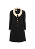 Gucci Collar Dress, &pound;290, Clothing, Black, Silk/Wool, Front view