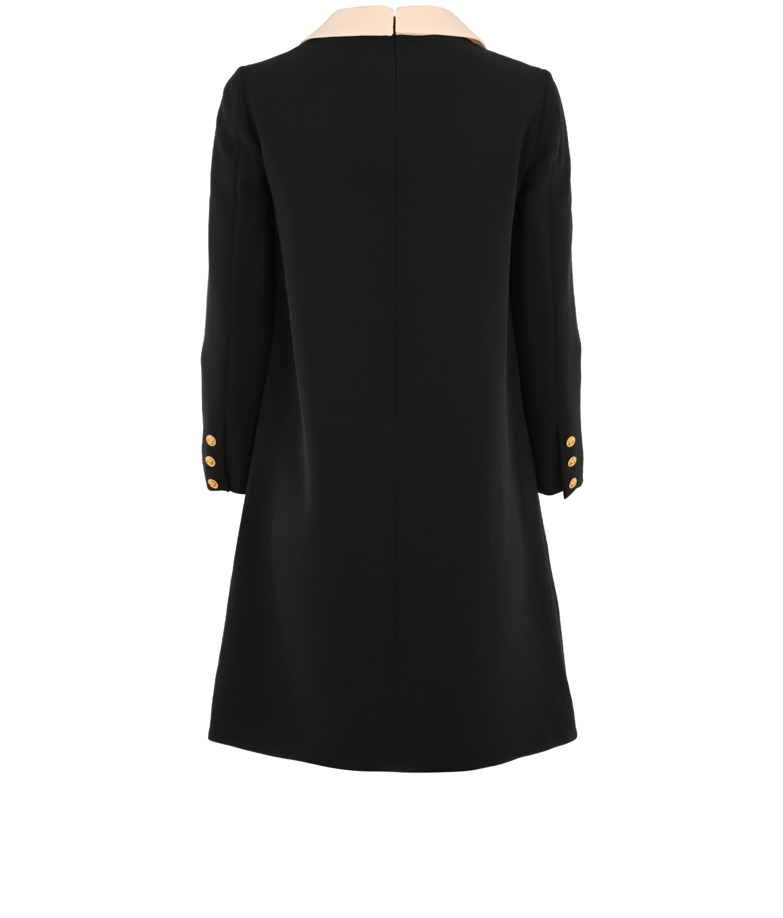 Gucci Collar Dress, &pound;290, Clothing, Black, Silk/Wool, Back view