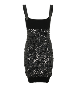 Dolce & Gabbana Sequin Mini Dress, Polyester, Black, UK10, 2*