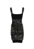 Dolce & Gabbana Sequin Mini Dress, £310, Clothing, Black, Polyester (Polymer)/Sequins, Back view