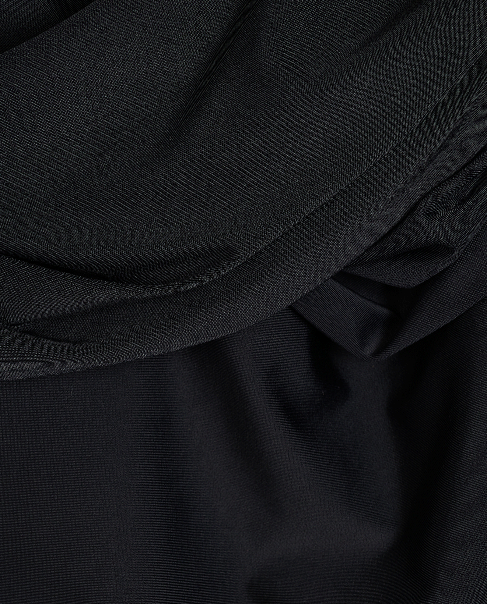 Self-Portrait Ruched Long-Sleeved Dress, &pound;80, Clothing, Black, Polyester (Polymer), Other view