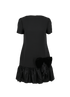 Valentino Crepe Couture Ruffled Mini Dress, £750, Clothing, Black, Silk/Wool, Front view