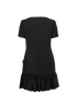 Valentino Crepe Couture Ruffled Mini Dress, £750, Clothing, Black, Silk/Wool, Back view