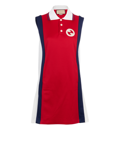 Gucci Tennis Dress, &pound;250, Clothing, Blue/Red/White, Cotton/Polyester (Polymer), Front view