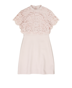 Valentino Lace Bodice Dress, Wool, Pink, UK8, 2*