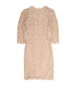 Dolce & Gabbana Lace Midi Dress, Cotton, Beige, UK8, 2*