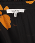 Ganni Flower Print Dress, &pound;50, Clothing, Black/Orange, Viscose, Other view