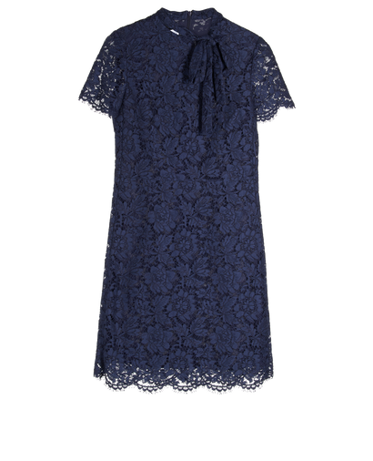 Valentino L'Amour Lace Dress, &pound;240, Clothing, Blue, Cotton/Viscose, Front view