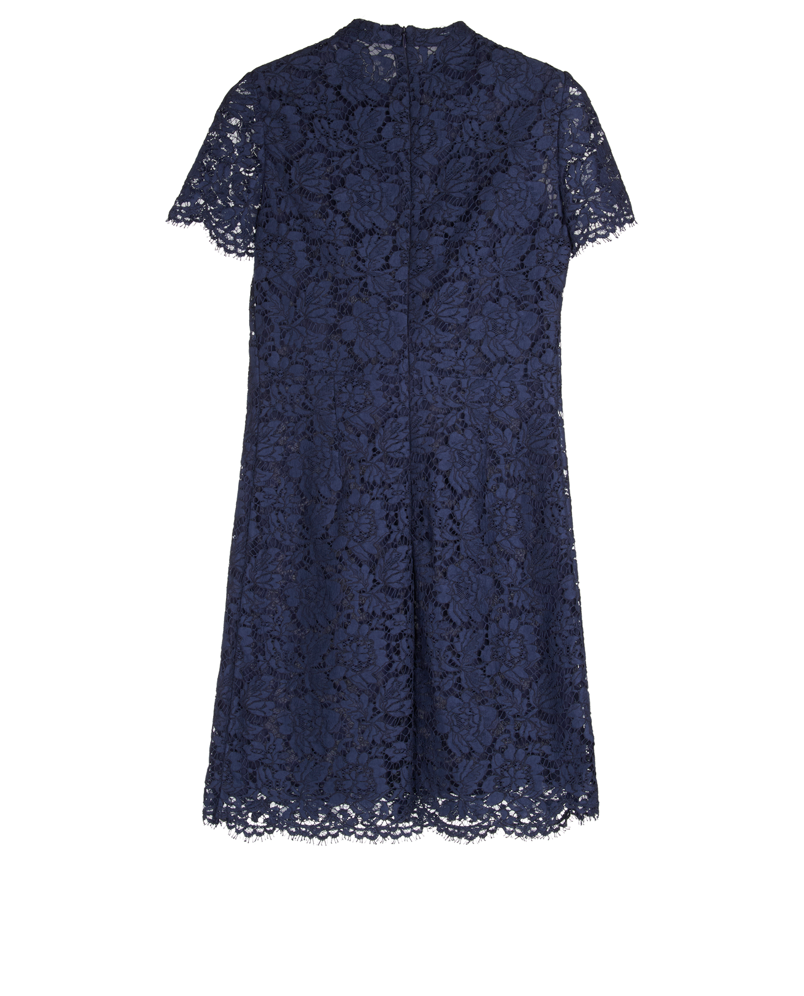 Valentino L'Amour Lace Dress, &pound;240, Clothing, Blue, Cotton/Viscose, Back view
