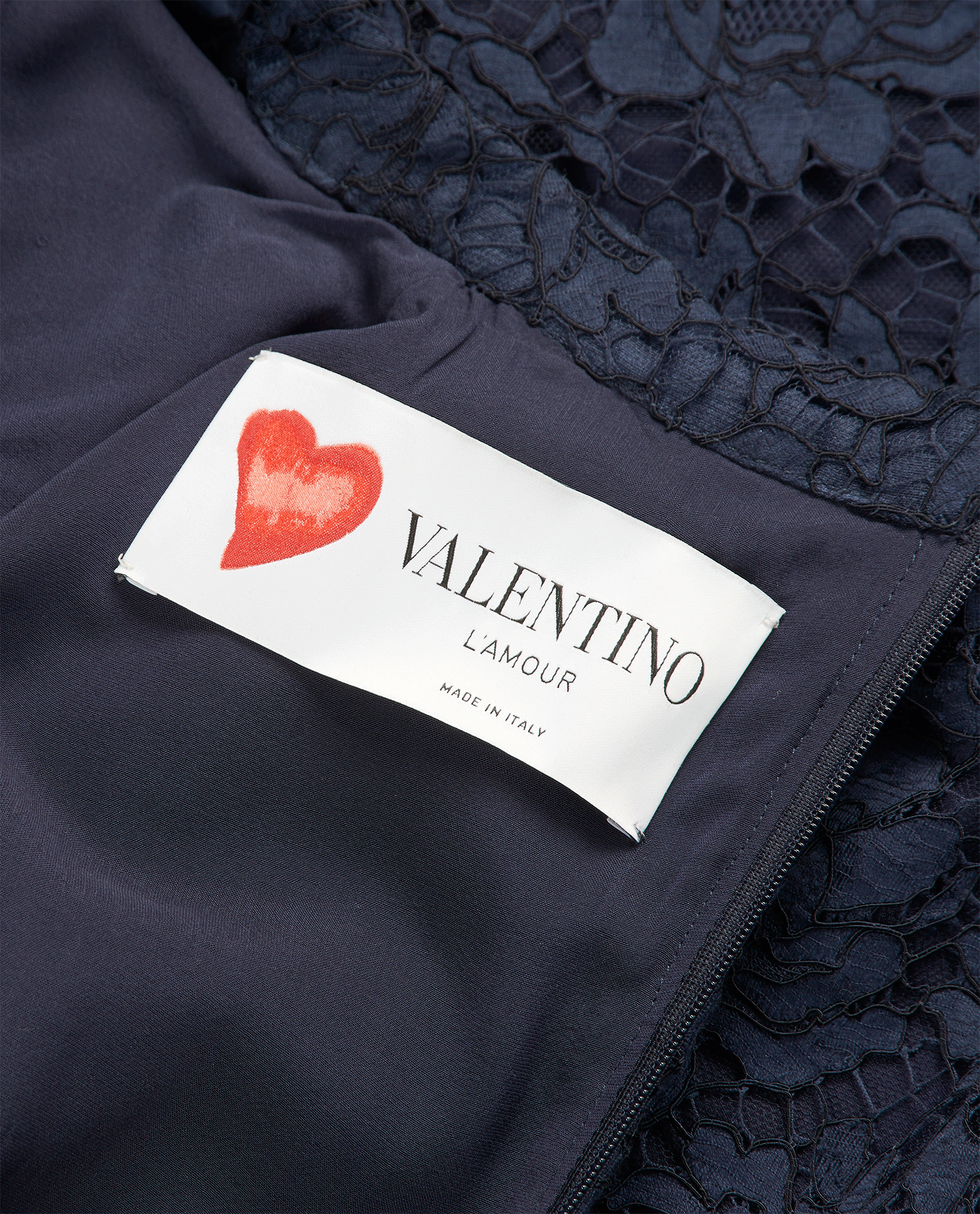 Valentino L'Amour Lace Dress, &pound;240, Clothing, Blue, Cotton/Viscose, Other view