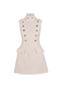 Alexander McQueen SS25 Military Dress, &pound;750, Clothing, Cream, Wool, Front view