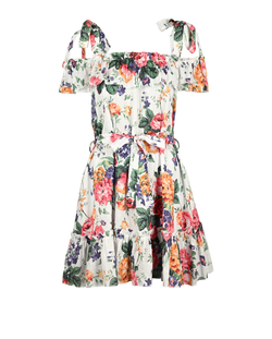 Zimmermann Flower Print Dress, Linen, Multi, UK10, 3*