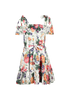 Zimmermann Flower Print Dress, &pound;175, Clothing, Green/Pink/White, Linen, Front view