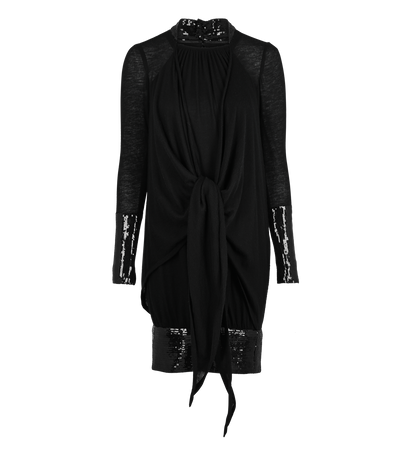 Chanel Sequined Dress, &pound;495, Clothing, Black, Cashmere, Front view