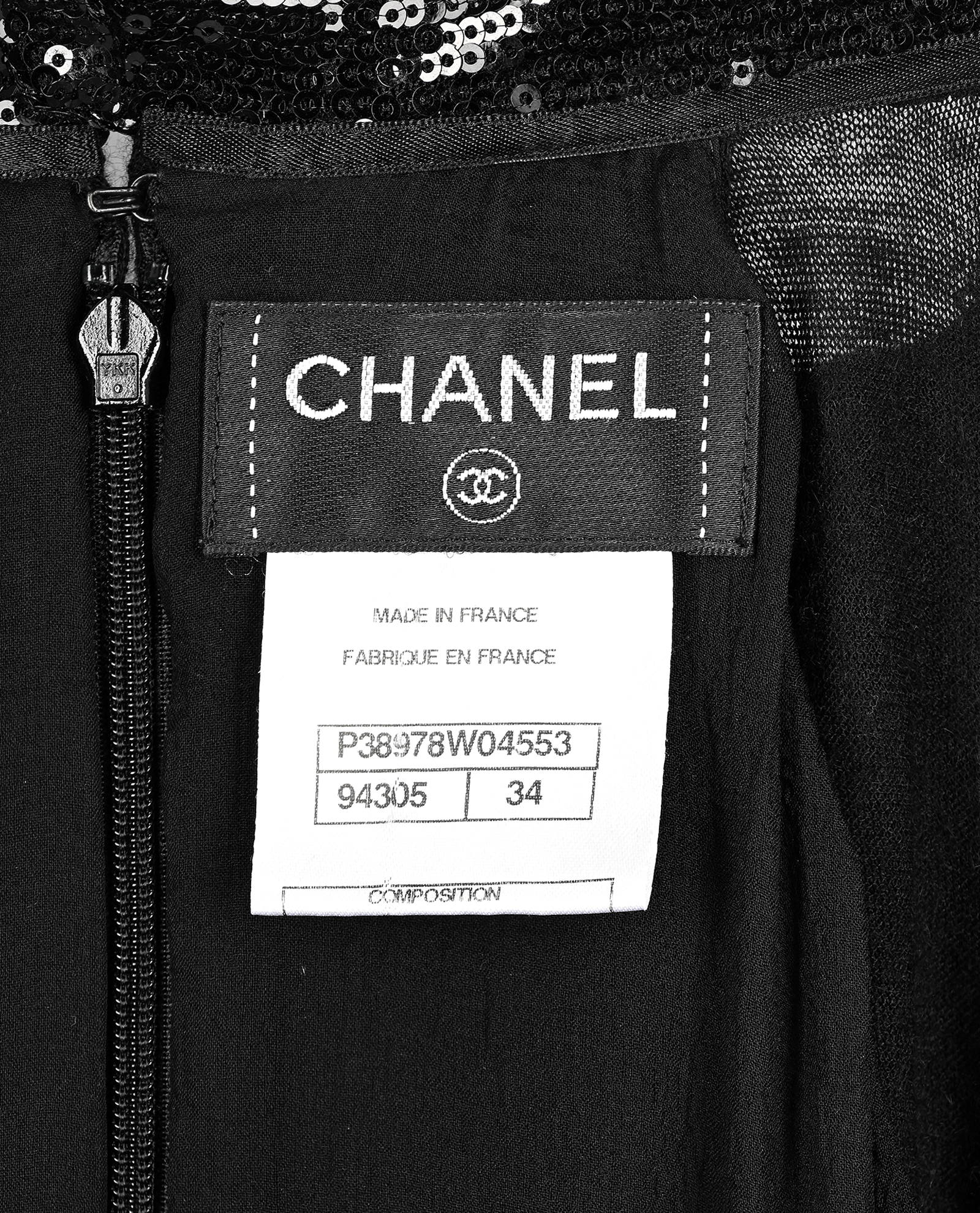 Chanel Sequined Dress, &pound;495, Clothing, Black, Cashmere, Other view