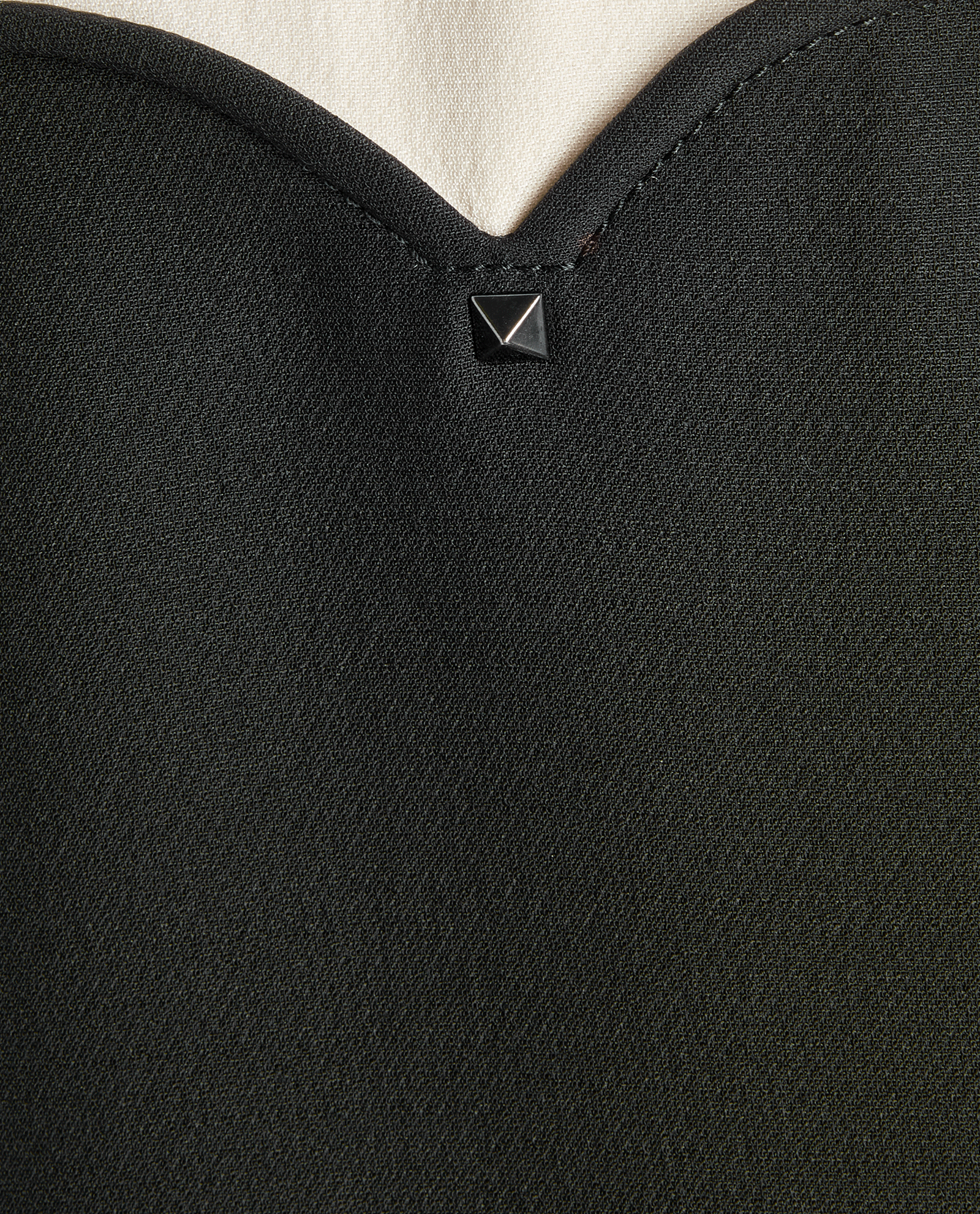 Valentino Garavani Rockstud Scallop Dress, &pound;295, Clothing, Black/White, Silk/Wool, Other view