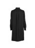 Chloe Band-Collar Button-Up Dress, &pound;160, Clothing, Black, Wool, Back view
