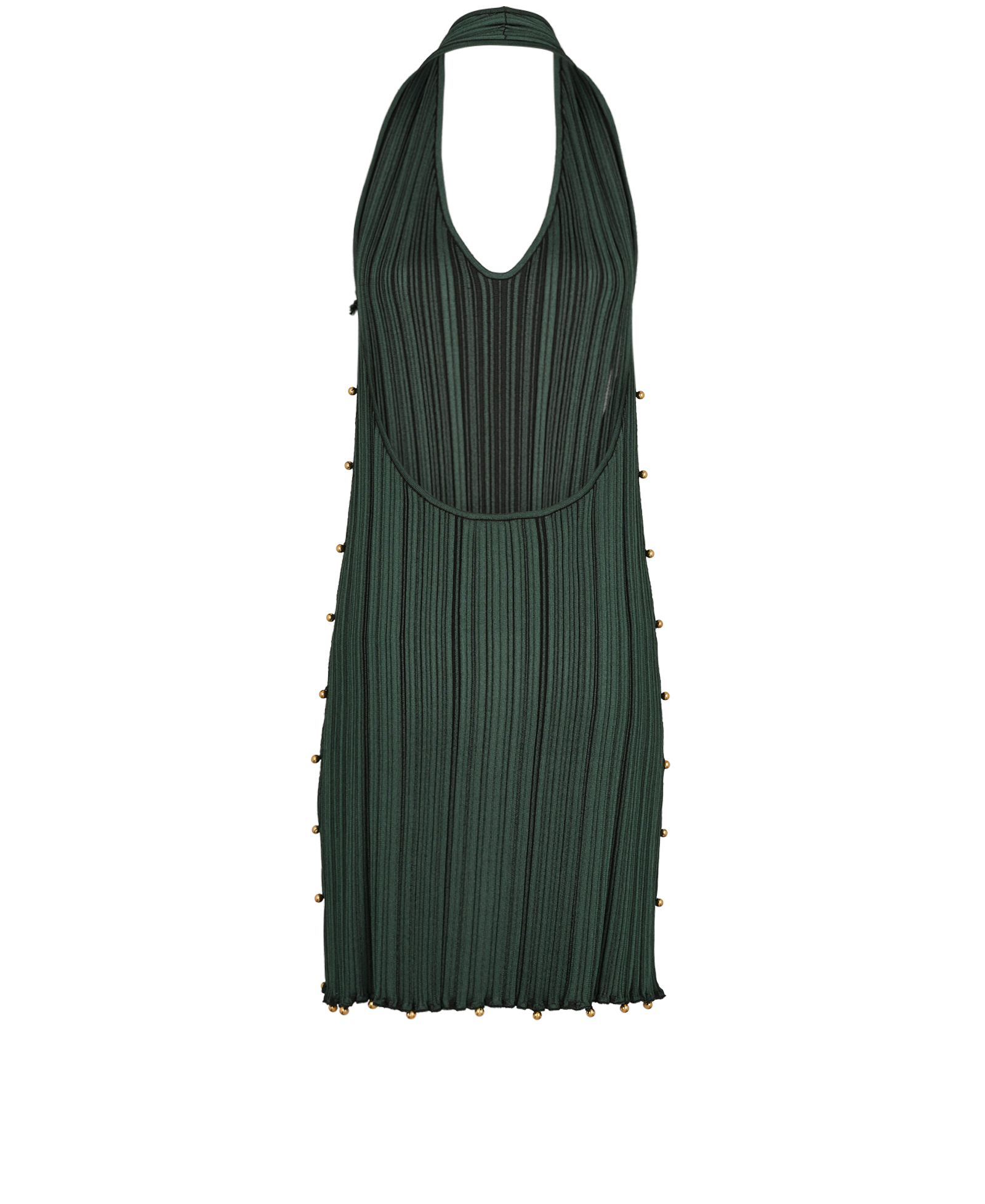 Bottega Veneta Halter-Neck Dress, &pound;295, Clothing, Green, Polyester (Polymer)/Viscose, Back view