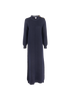 Bottega Veneta Ribbed Long Sleeves Dress, &pound;350, Clothing, Navy, Wool, Front view