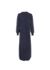 Bottega Veneta Ribbed Long Sleeves Dress, &pound;350, Clothing, Navy, Wool, Back view