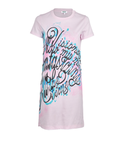 Kenzo T-Shirt Dress, Cotton, Pink, Sz XS, 3*