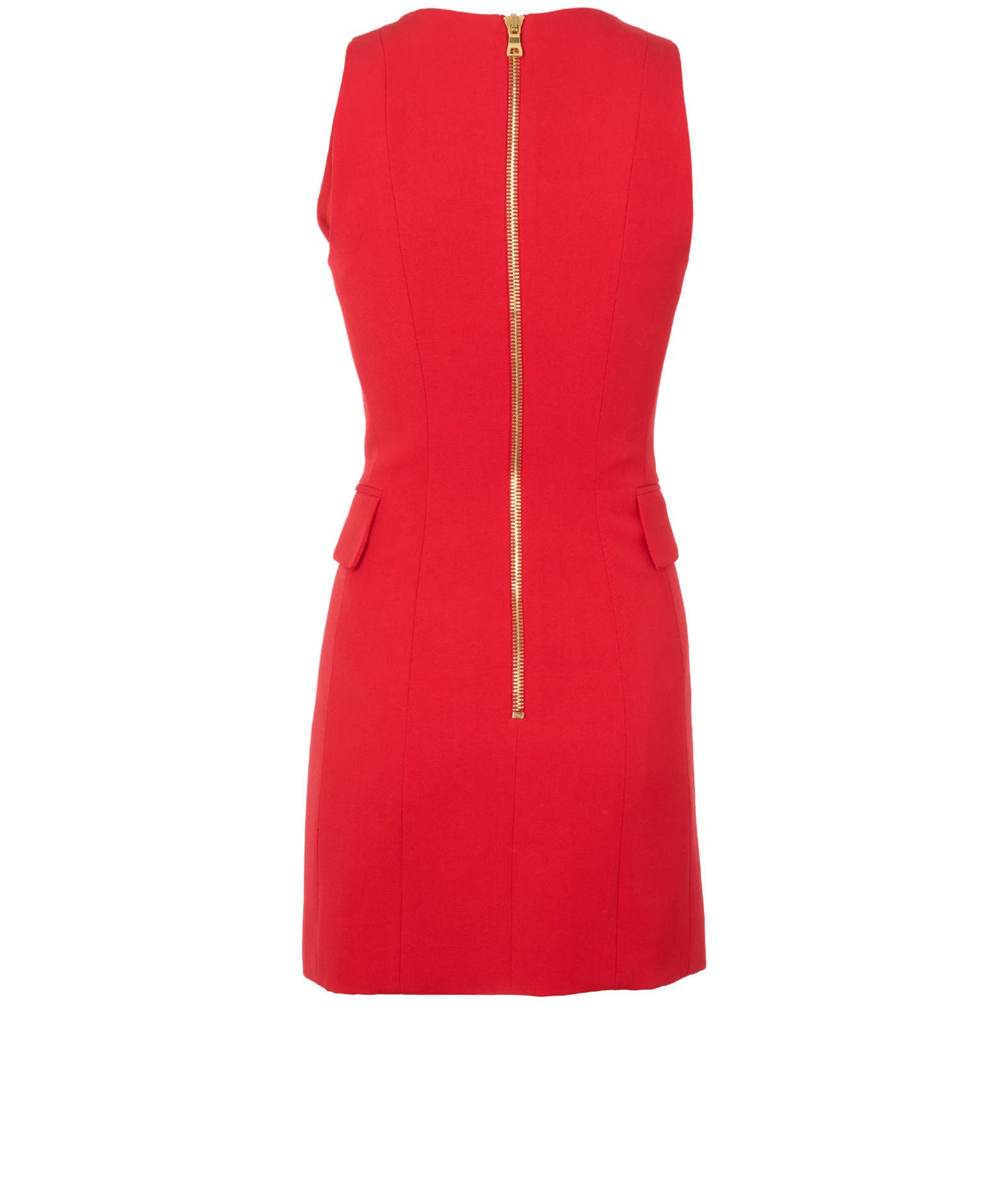 Balmain Double Breasted Dress, &pound;280, Clothing, Red, Wool, Back view