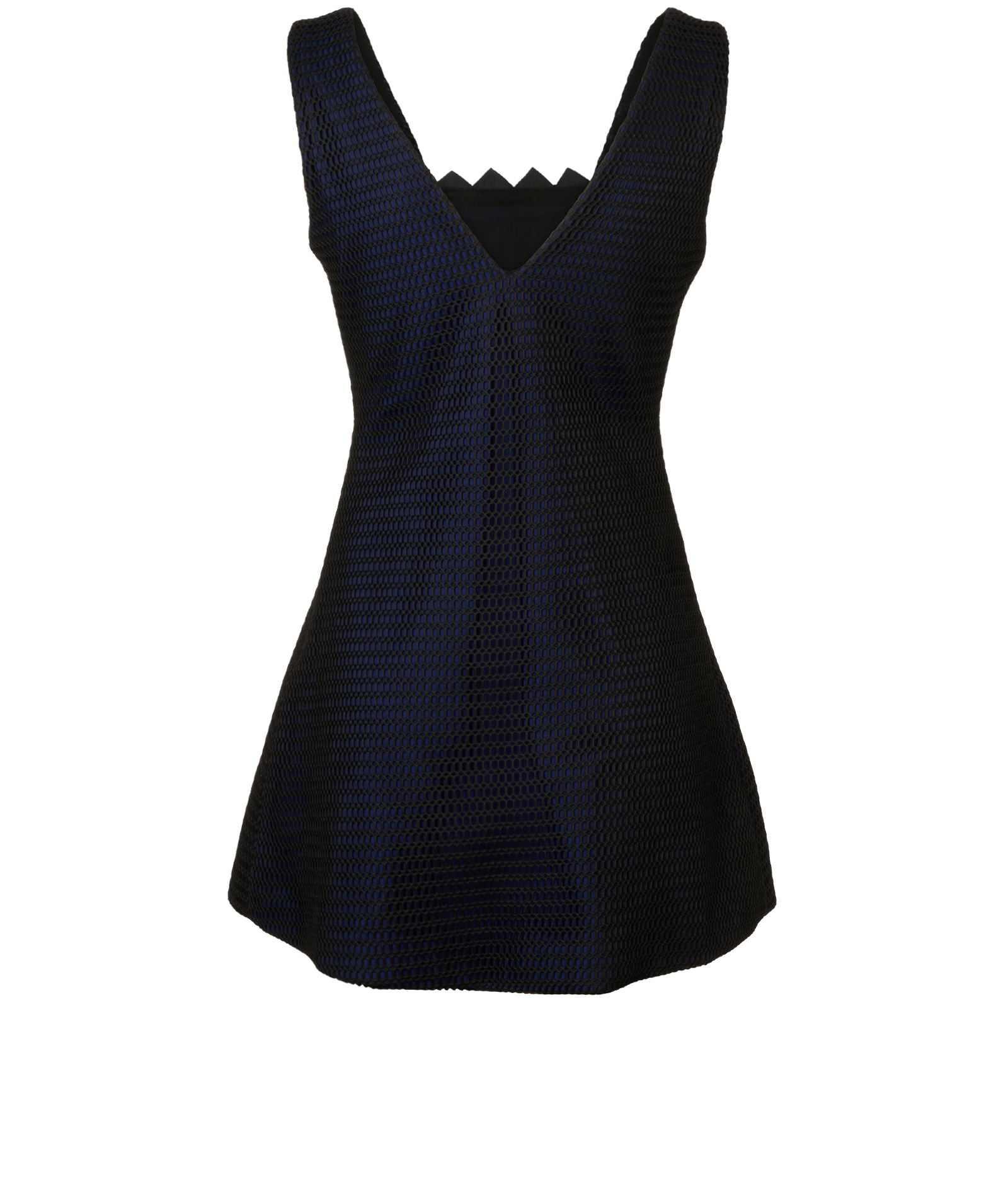 Self Portrait Sleeveless Mini Dress, &pound;110, Clothing, Blue, Polyester Mix, Back view