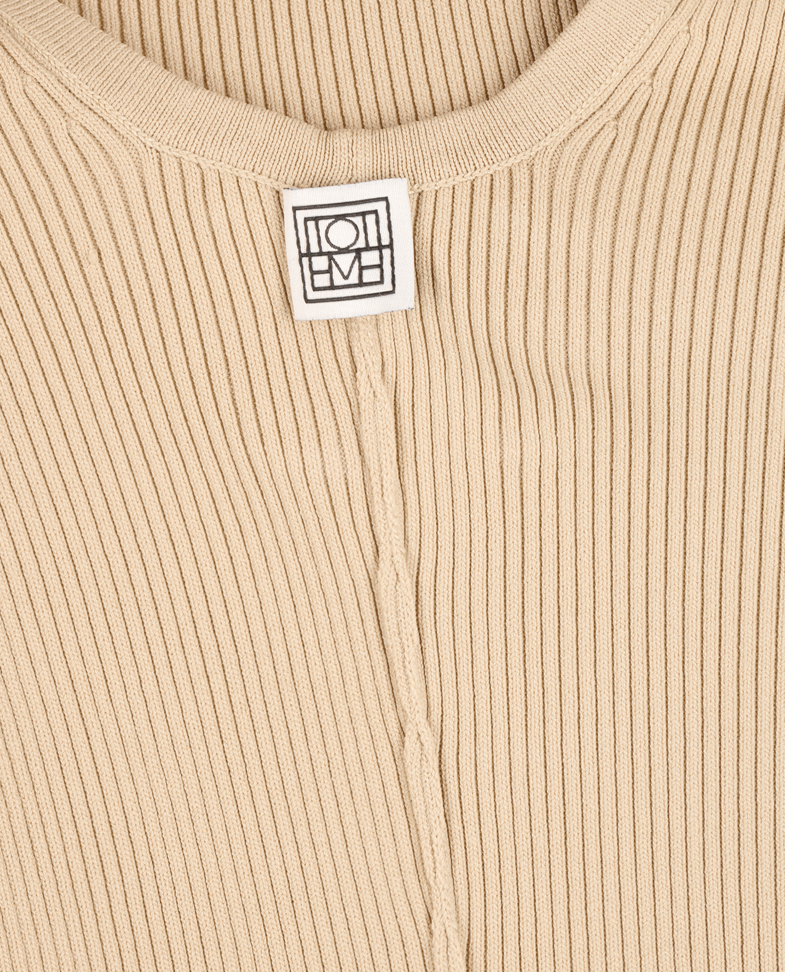 Toteme One Shoulder Ribbed Dress, &pound;150, Clothing, Beige, Viscose, Other view