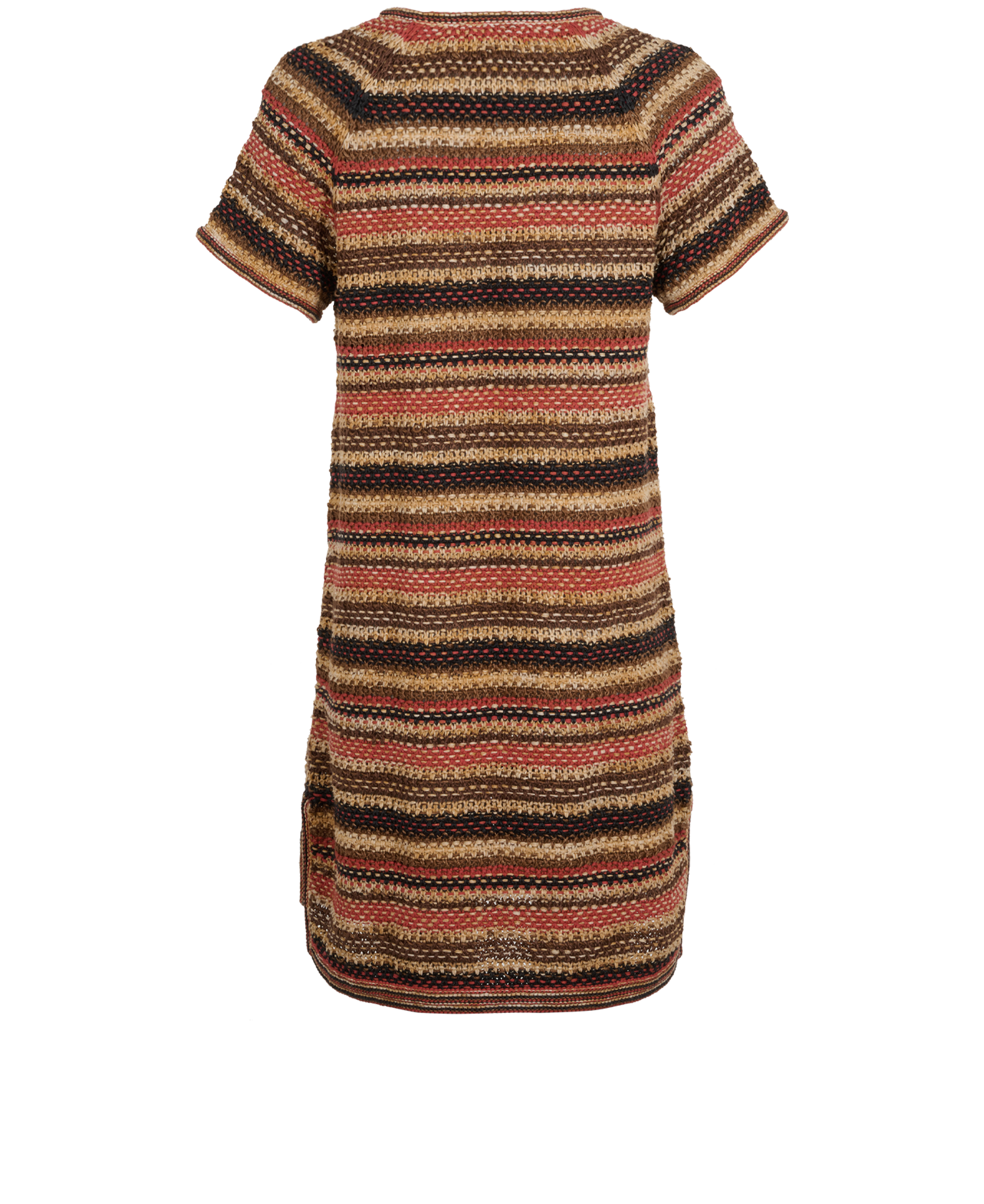 Chanel Knit Short Dress, &pound;750, Clothing, Brown/Orange, Linen, Back view