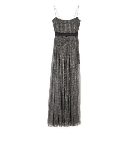 Stella McCartney Long Pleated Stars Dress, &pound;250, Clothing, Black/White, Silk, Front view