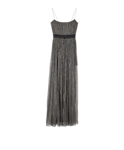 Stella McCartney Long Pleated Stars Dress, Silk, Black/White, UK8, 3*