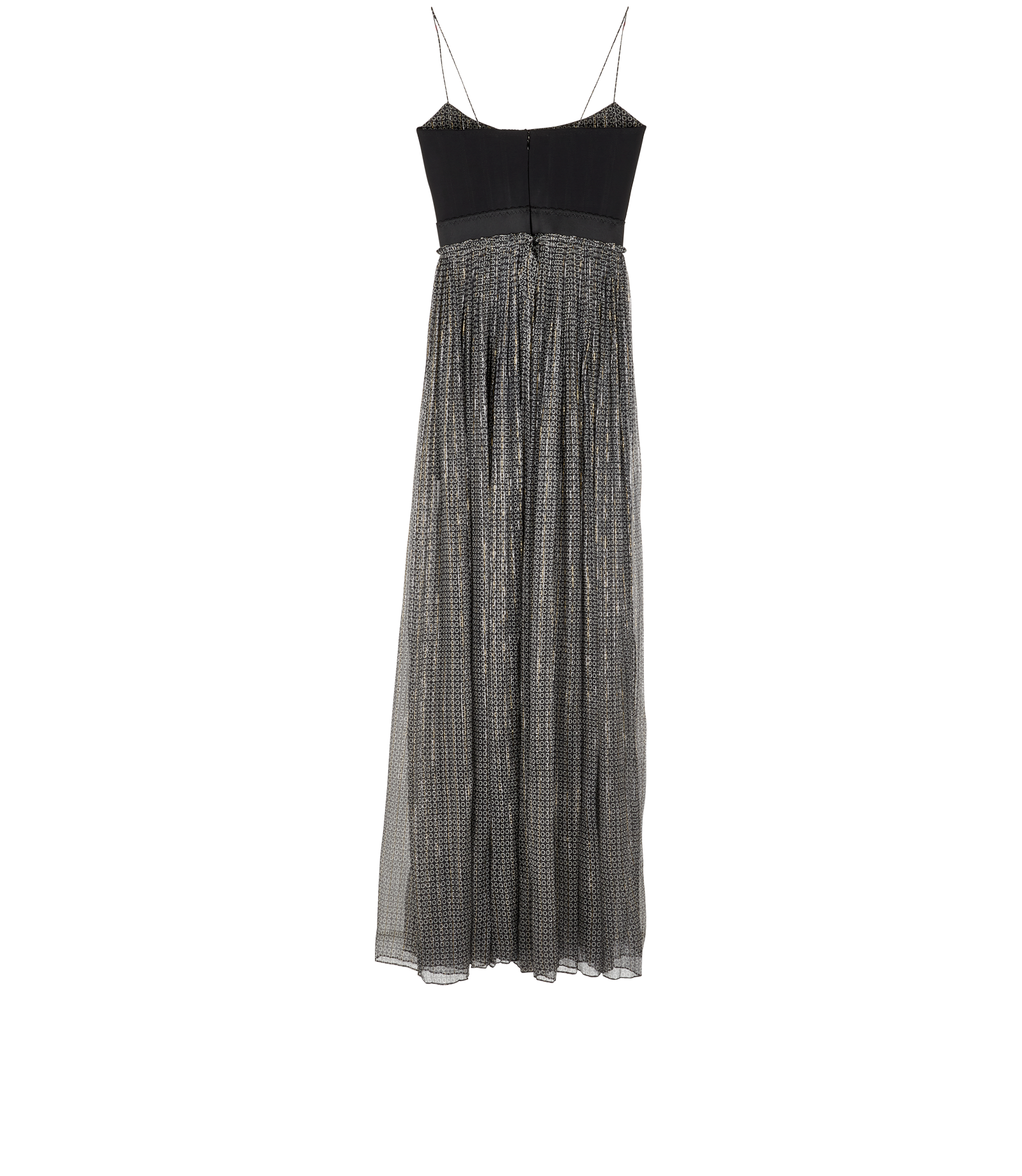 Stella McCartney Long Pleated Stars Dress, &pound;250, Clothing, Black/White, Silk, Back view