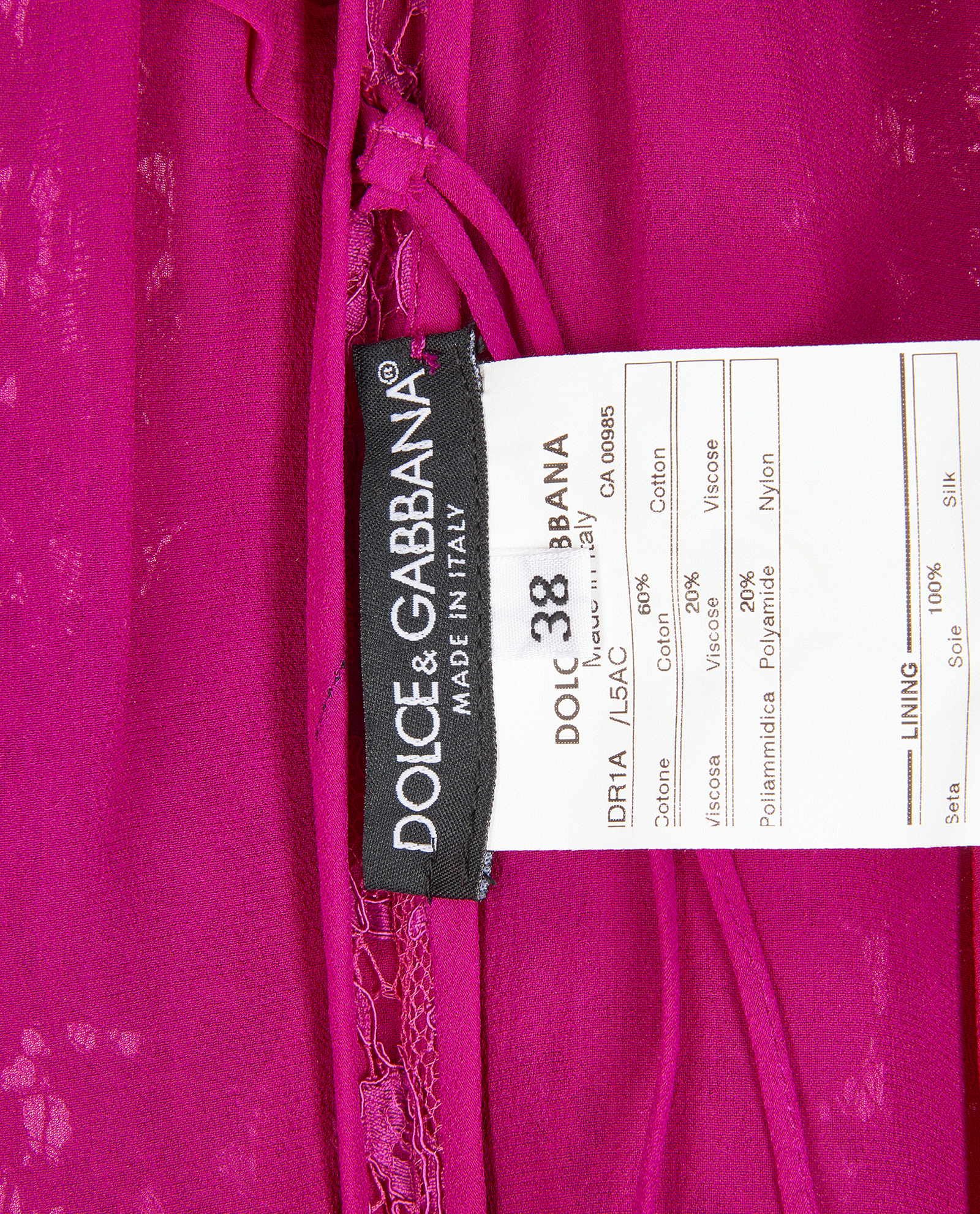 Dolce & Gabbana Lace Bow Dress, &pound;250, Clothing, Purple, Cotton, Other view