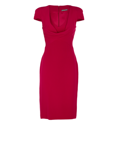 Alexander McQueen Midi Dress, &pound;250, Clothing, Purple, Silk, Front view