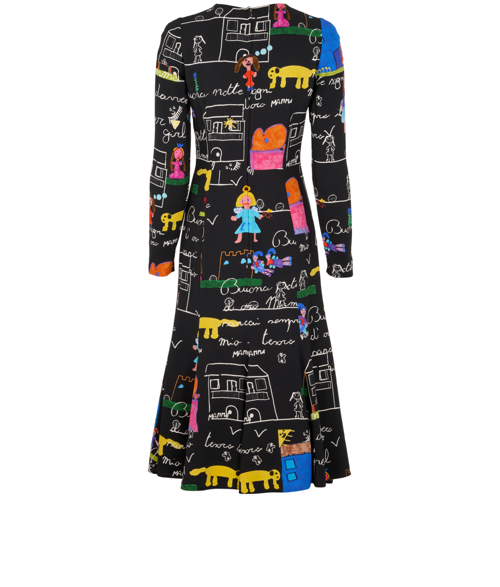 Dolce & Gabbana Children Art Dress, &pound;150, Clothing, Black, Viscose, Back view