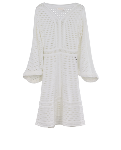 Chloe Crochet Mini Dress, &pound;220, Clothing, White, Cotton, Front view