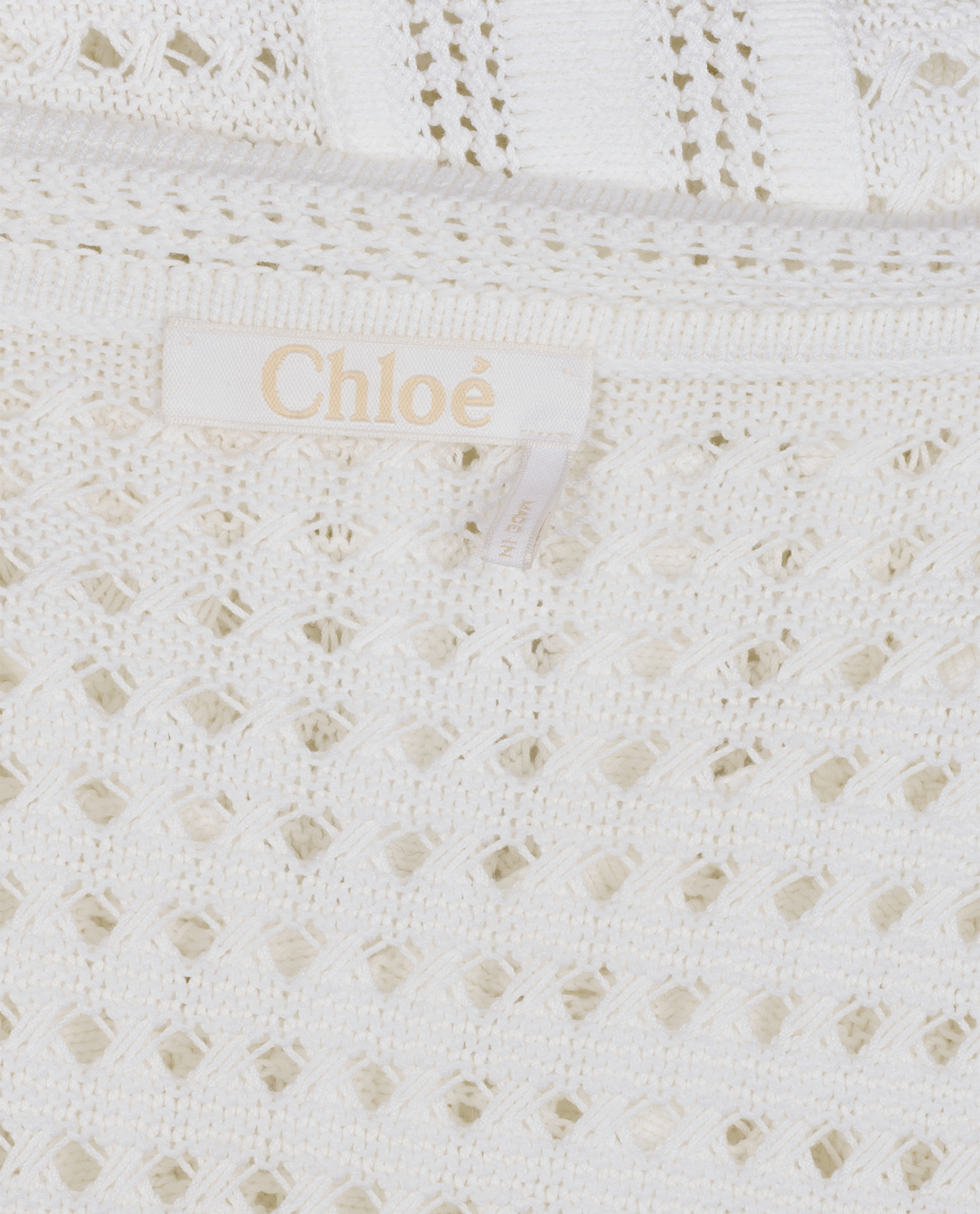 Chloe Crochet Mini Dress, &pound;220, Clothing, White, Cotton, Other view