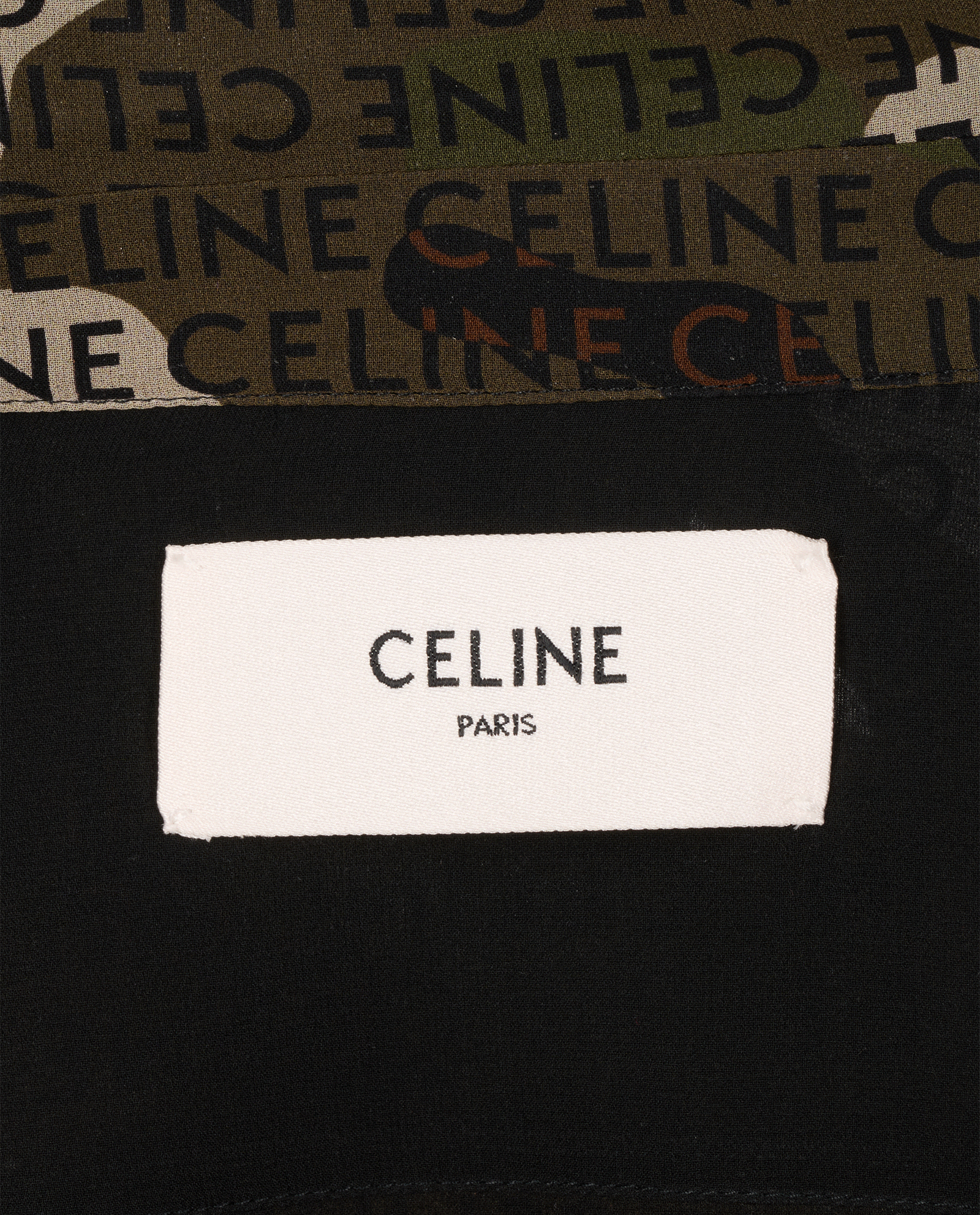 Celine Logo & Camouflage Dress, &pound;330, Clothing, Green, Silk, Other view