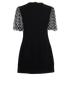 Self-Portrait Crystal Puff Sleeve Mini Dress, &pound;140, Clothing, Black, Polyester, Back view