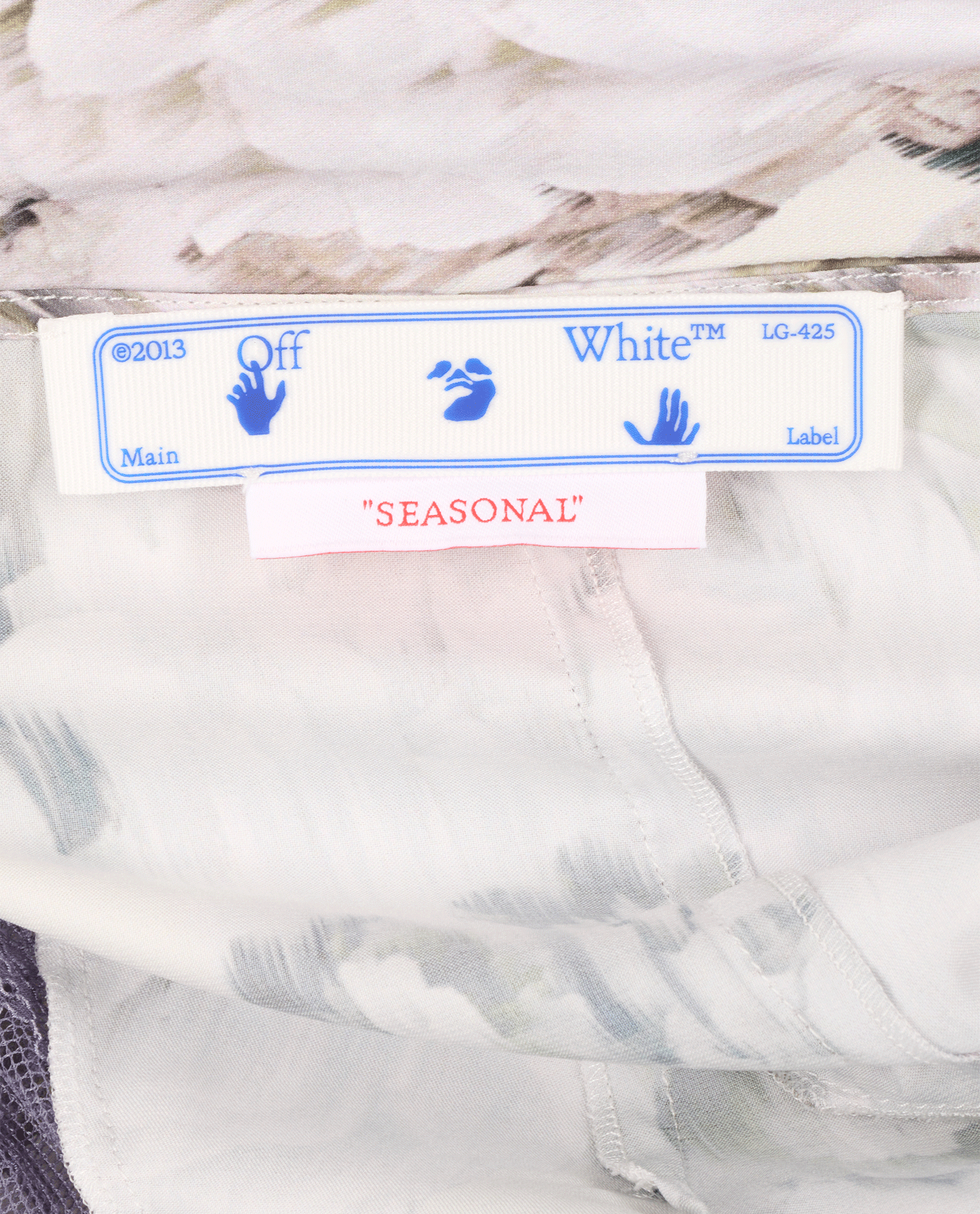 Off-White Floral Lace Dress, &pound;180, Clothing, Green/Purple/Silver, Polyester Mix, Other view