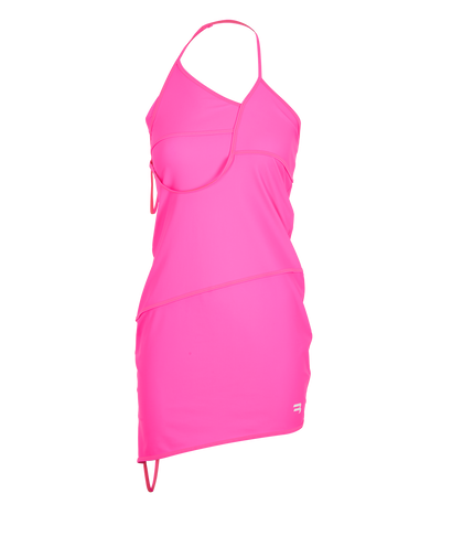Balenciaga Asymmetric Dress, &pound;120, Clothing, Pink, Polyester Mix, Front view