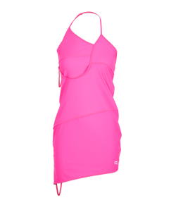 Balenciaga Asymmetric Dress, Poly, Pink, UK 10, 3*