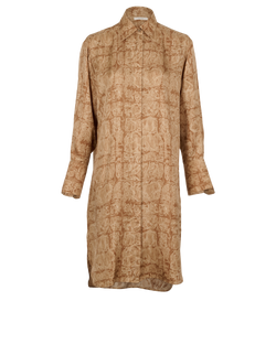 The Row Shirt Dress, Silk, Beige, Sz S, 3*