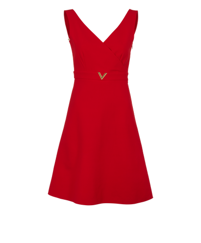 Valentino V Mini Dress, &pound;250, Clothing, Red, Wool, Front view