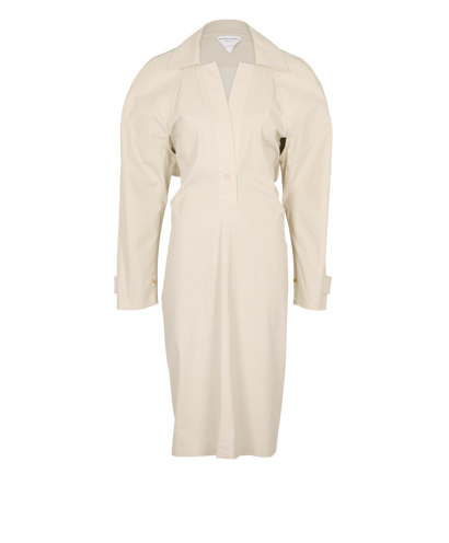 Bottega Veneta Spring 2020 Cut Out Dress, &pound;250, Clothing, Beige, Cotton, Front view
