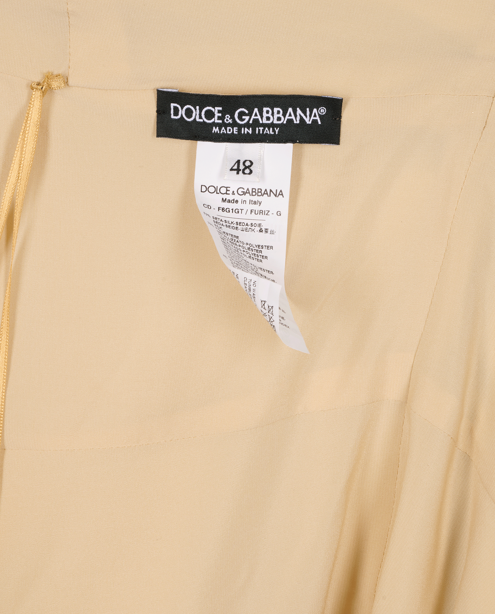 Dolce & Gabbana Metallic One-Shoulder Dress, &pound;395, Clothing, Gold, Silk, Other view