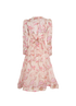 Zimmermann Matchmaker Floral Midi Dress, &pound;350, Clothing, Pink, Linen/Silk, Back view