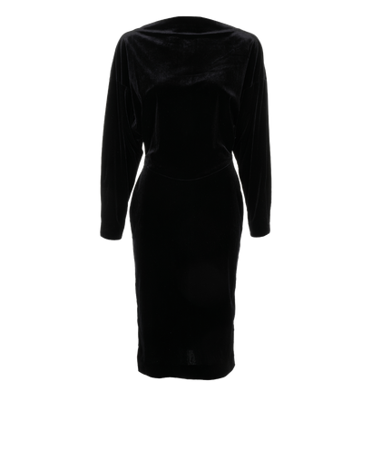 Alaia Velour Archival Re- Edition Dress, &pound;395, Clothing, Black, Velvet, Front view